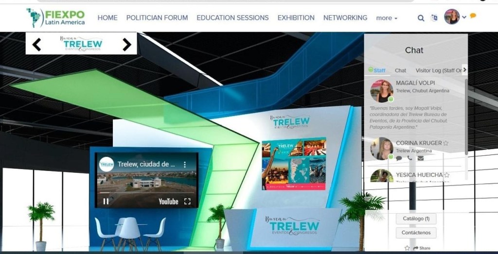 Trelew participó de la feria virtual FIEXPO de turismo de&nbsp;reuniones
