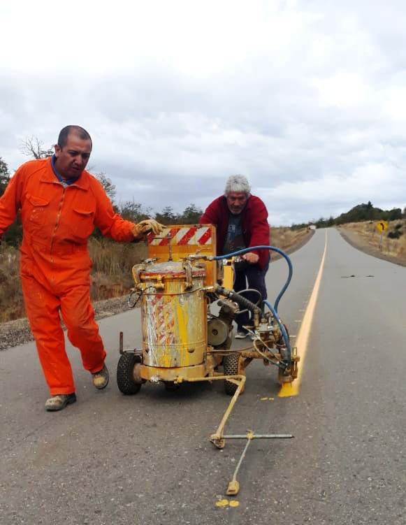 #chubut | se renovó la señalización horizontal en el acceso a Cerro&nbsp;Centinela