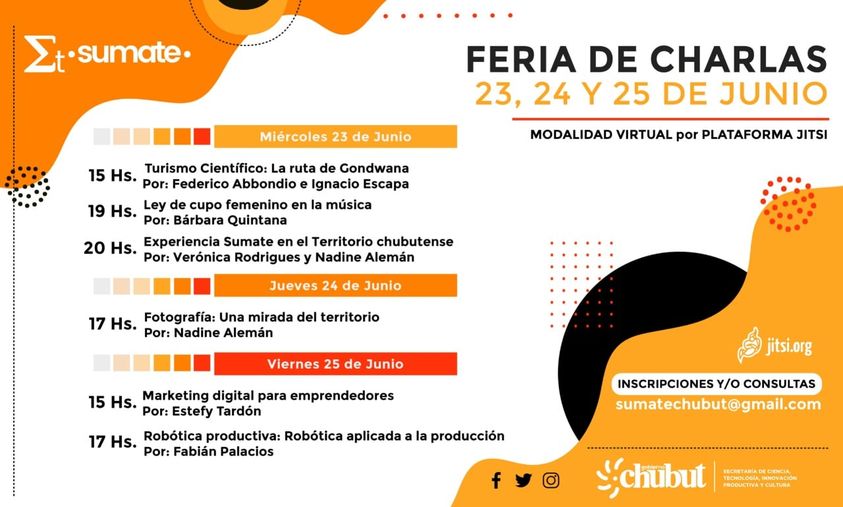 CHUBUT | Se realizará una feria de capacitaciones en el marco del Programa Provincial&nbsp;“SumaTe”