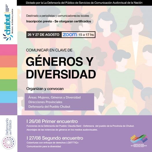 #DATO | CAPACITACIÓN «COMUNICAR EN CLAVE DE GÉNEROS Y&nbsp;DIVERSIDAD»