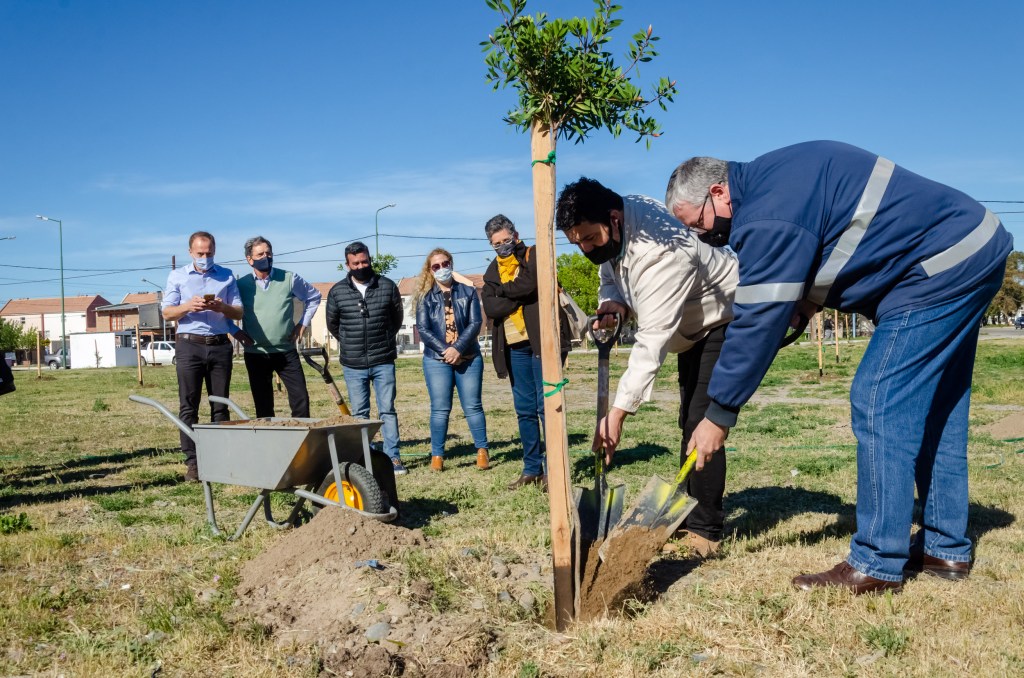 #RAWSON | PLANTARON 60 ARBOLES EN LA&nbsp;CAPITAL