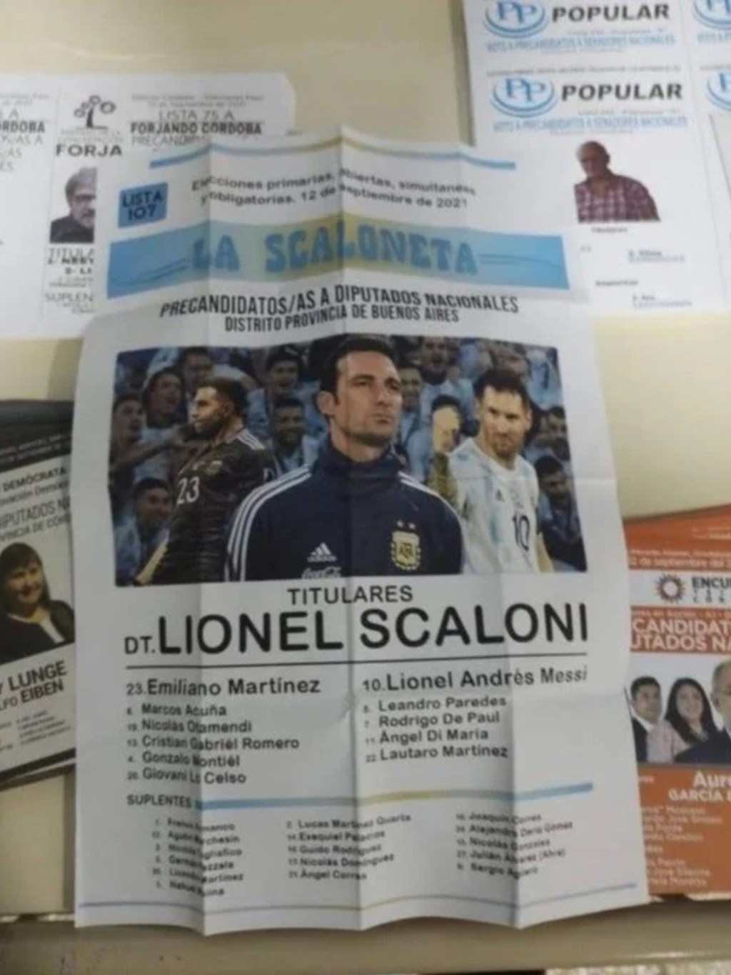 #ELECCIONES | APARECIÓ LA BOLETA DE ”LA&nbsp;SCALONETA”