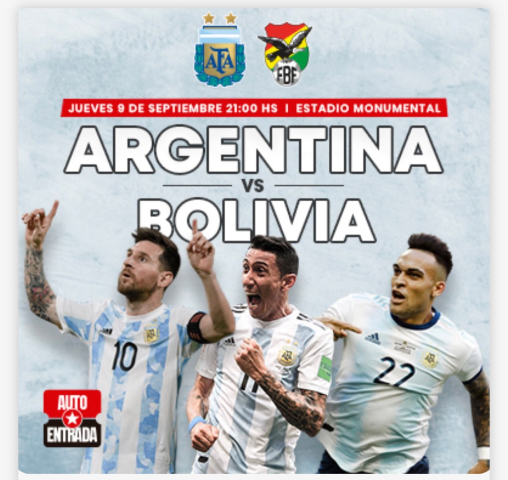 #URGENTE | PONEN A LA VENTA LAS ENTRADAS PARA ARGENTINA-BOLIVIA