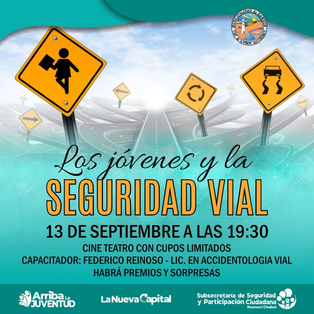 #RAWSON | CAPACITACIÓN «JOVENES Y LA SEGURIDAD&nbsp;VIAL»