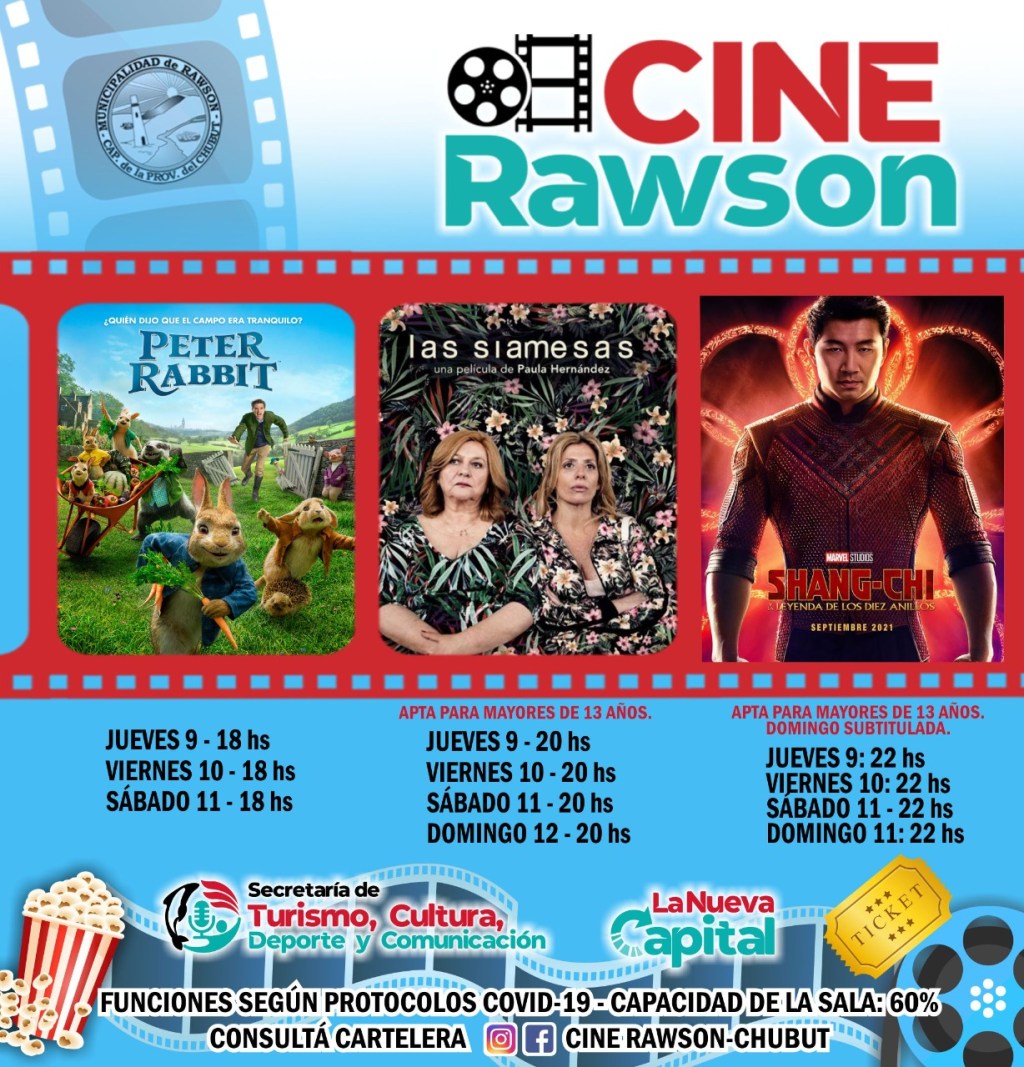 #DATO | ESTA ES LA CARTELERA DEL CINE TEATRO&nbsp;RAWSON