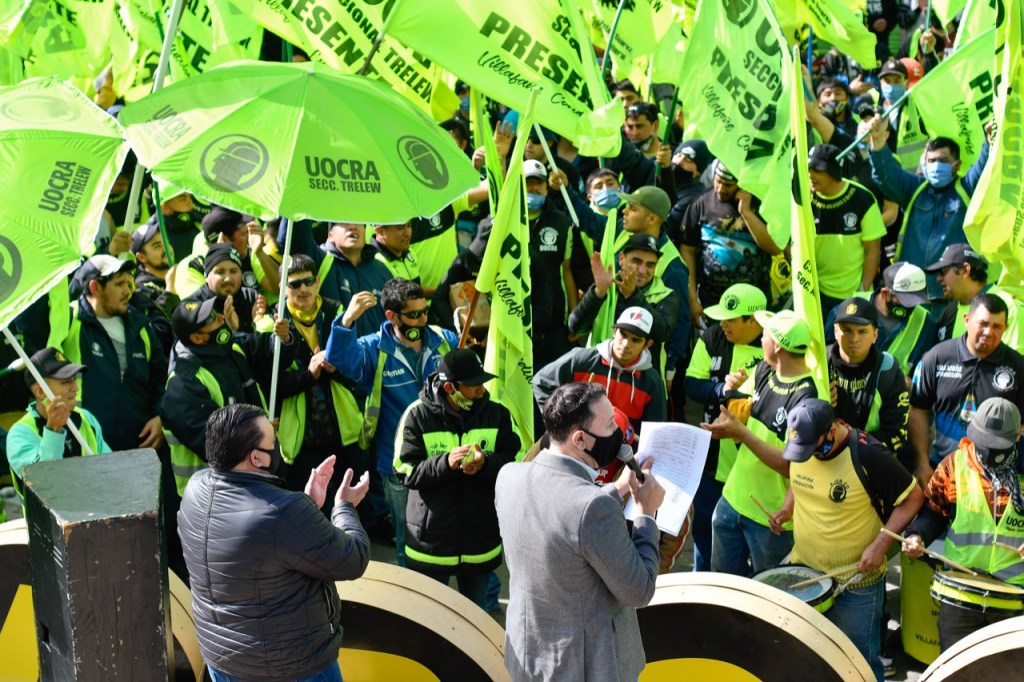 #TRELEW | UOCRA REPASÓ LAS OBRAS PUBLICAS EN UN ACTO JUNTO AL&nbsp;INTENDENTE