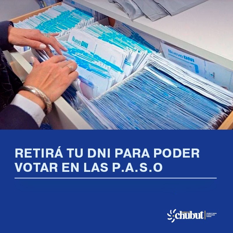 #CHUBUT | ESTE DOMINGO ABREN OFICINAS DE REGISTRO CIVIL PARA ENTRGA DE&nbsp;DNI