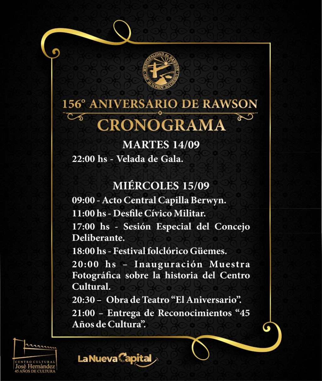 #RAWSON | ¡LA CAPITAL PREPARA SU ANIVERSARIO&nbsp;156!