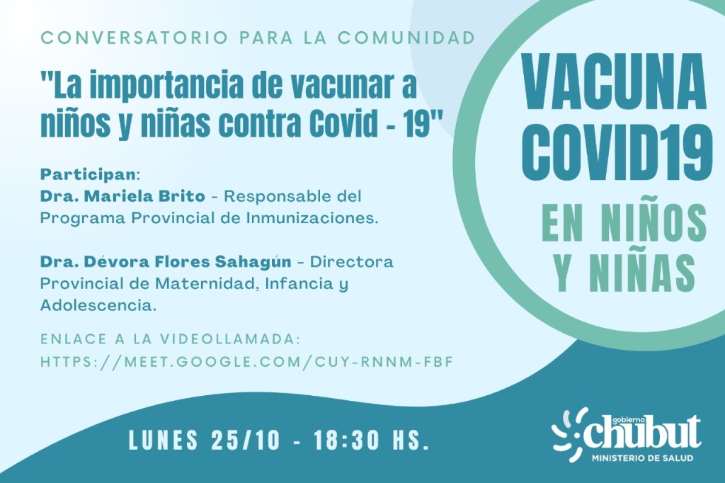 #COVID-19 | PROVINCIA REALIZARÁ UN CONVERSATORIO SOBRE LA IMPORTANCIA DE LA VACUNACIÓN EN NIÑOS Y&nbsp;NIÑAS