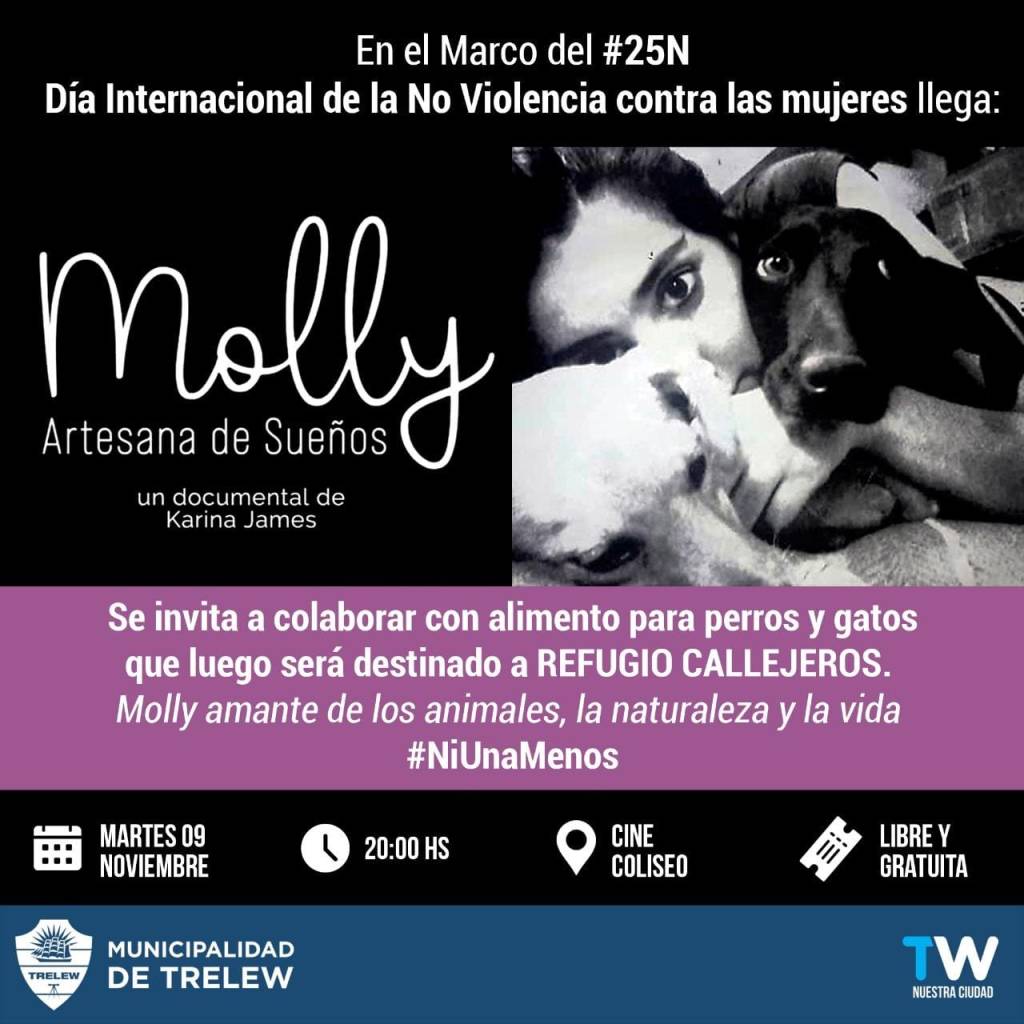 #TRELEW | MAÑANA PROYECTAN “MOLLY, ARTESANA DE SUEÑOS” EN EL CINE&nbsp;COLISEO