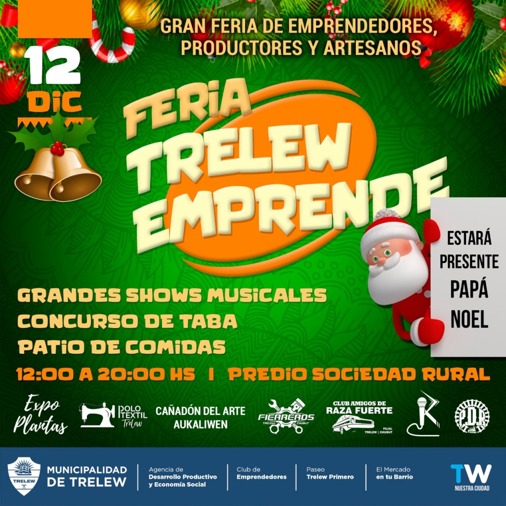 #DATO | EDICION ESPECIAL DE LA FERIA «TRELEW&nbsp;EMPRENDE»