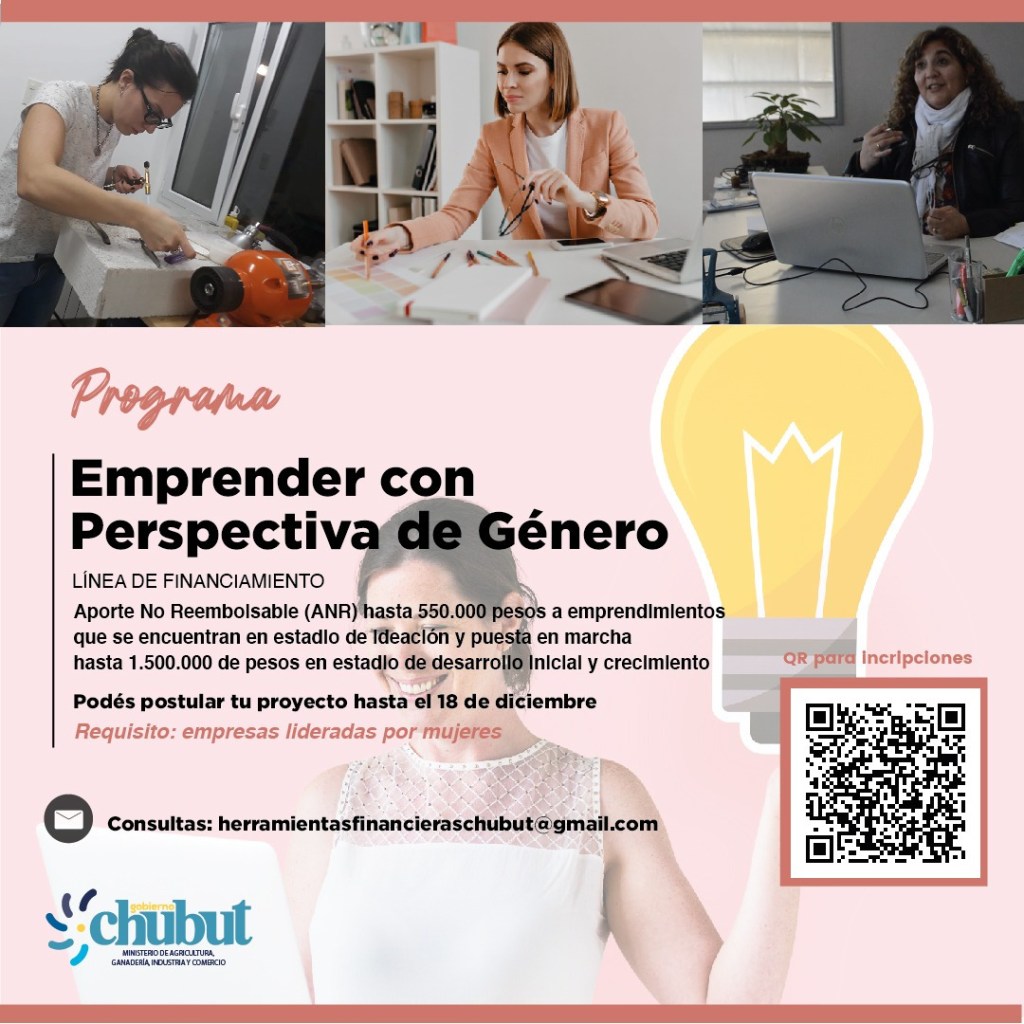 #CHUBUT | EMPRENDER CON PERSPECTIVA DE&nbsp;GÉNERO
