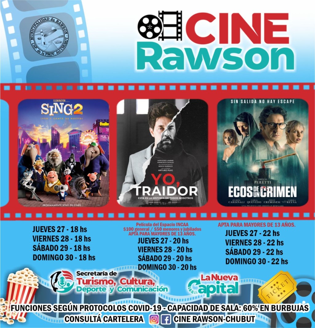 #DATO | ESTRENOS EN EL CINE&nbsp;RAWSON