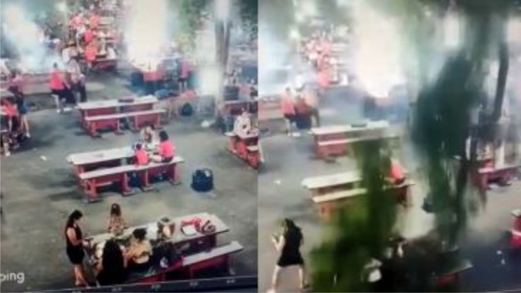 #IMPACTANTE | UN ÁRBOL CAYÓ SOBRE UNA FAMILIA MIENTRAS CENABA AL AIRE LIBRE 