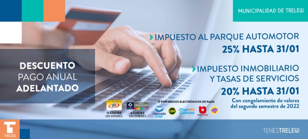#TRELEW | RENUEVAN LOS DESCUENTOS POR PAGO ANTICIPADO DE&nbsp;IMPUESTOS
