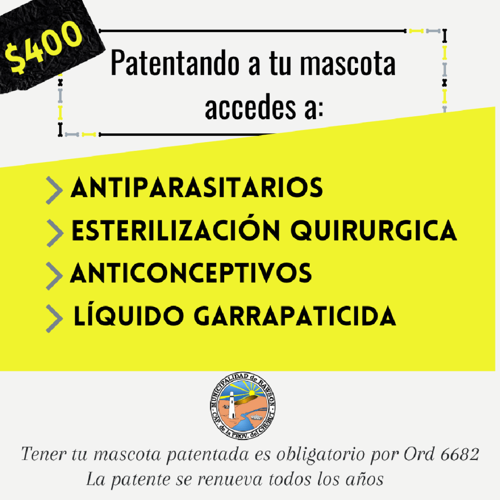 #RAWSON | PATENTAMIENTO DE&nbsp;MASCOTAS