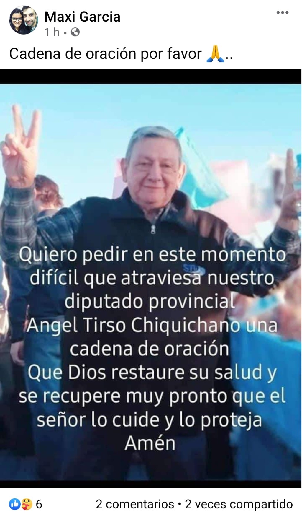 #CHUBUT | DIPUTADO PROVINCIAL DELICADO DE&nbsp;SALUD