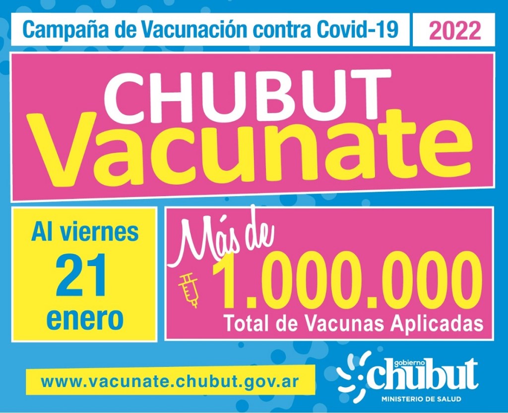 #CHUBUT | LA PROVINCIA SUPERÓ EL MILLÓN DE VACUNAS&nbsp;APLICADAS