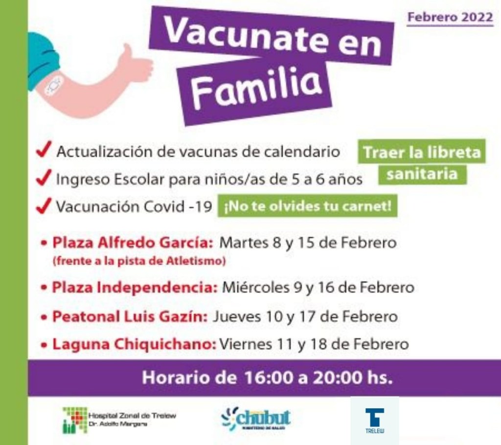 #TRELEW | CAMPAÑA DE VACUNACIÓN&nbsp;FAMILIAR