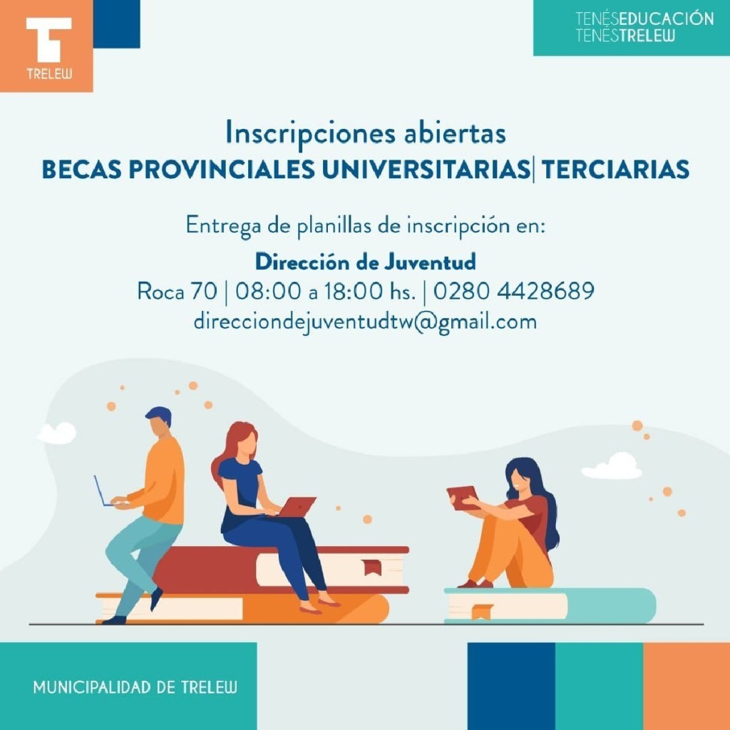 #DATO | BECAS ESTUDIANTILES Y CLASES DE APOYO EN&nbsp;TRELEW