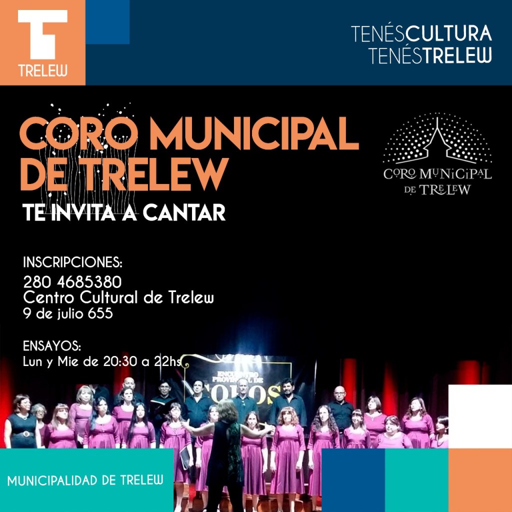 #TRELEW | Abren las inscripciones para formar parte del Coro&nbsp;Municipal