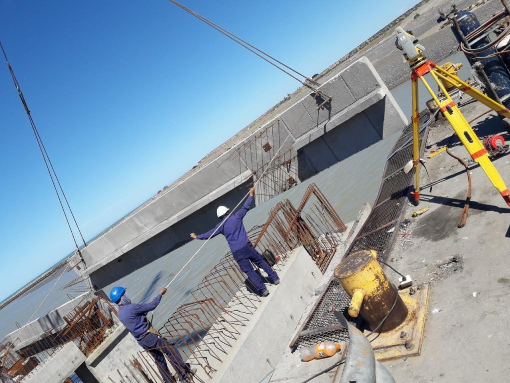 #CHUBUT | Avanza la obra de ampliación nuevo muelle del Puerto&nbsp;Rawson