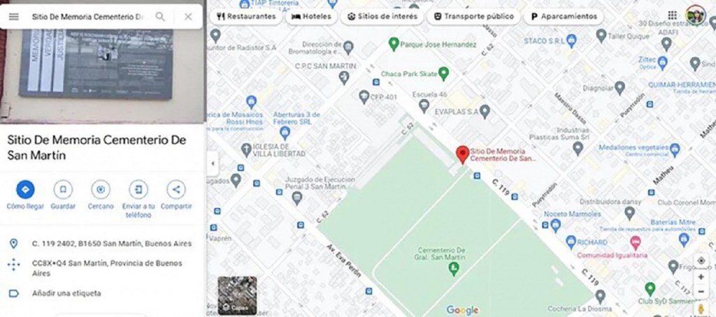 #24M | Google Maps muestra Sitios y Espacios de Memoria, a 46 años del Golpe&nbsp;militar