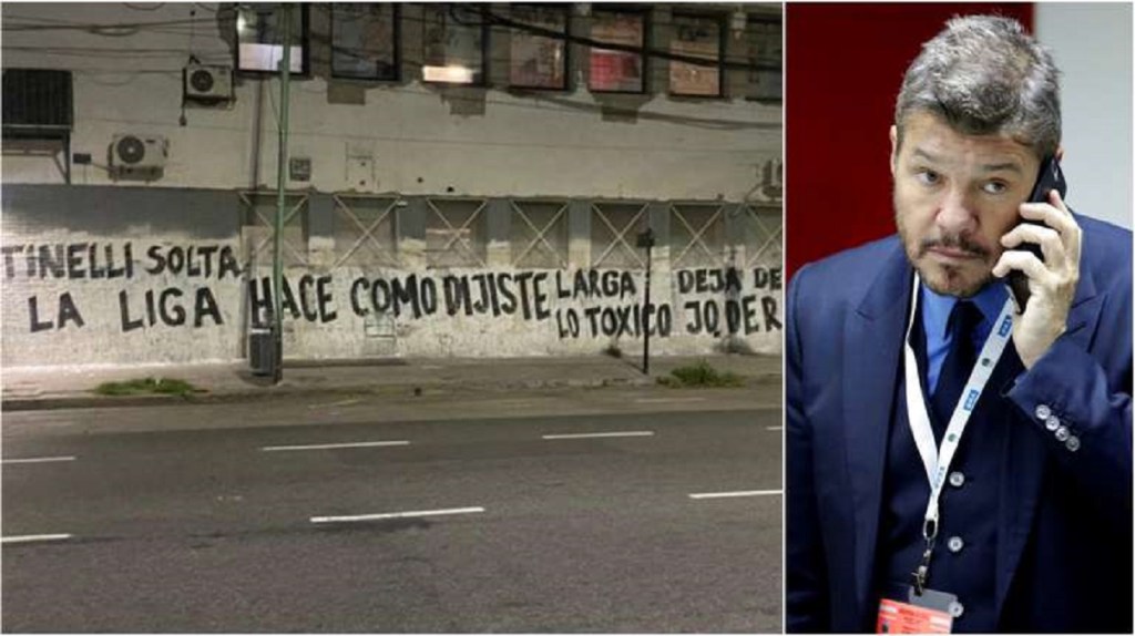 #AMENAZA | «Dejá de joder con el fútbol», pintadas contra&nbsp;Tinelli
