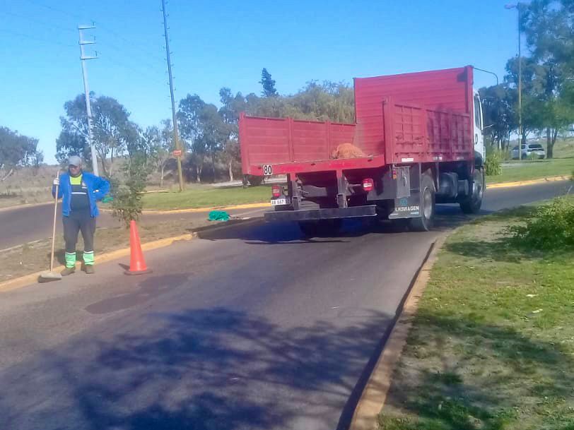 #RAWSON | Saneamiento en los accesos a la&nbsp;Capital