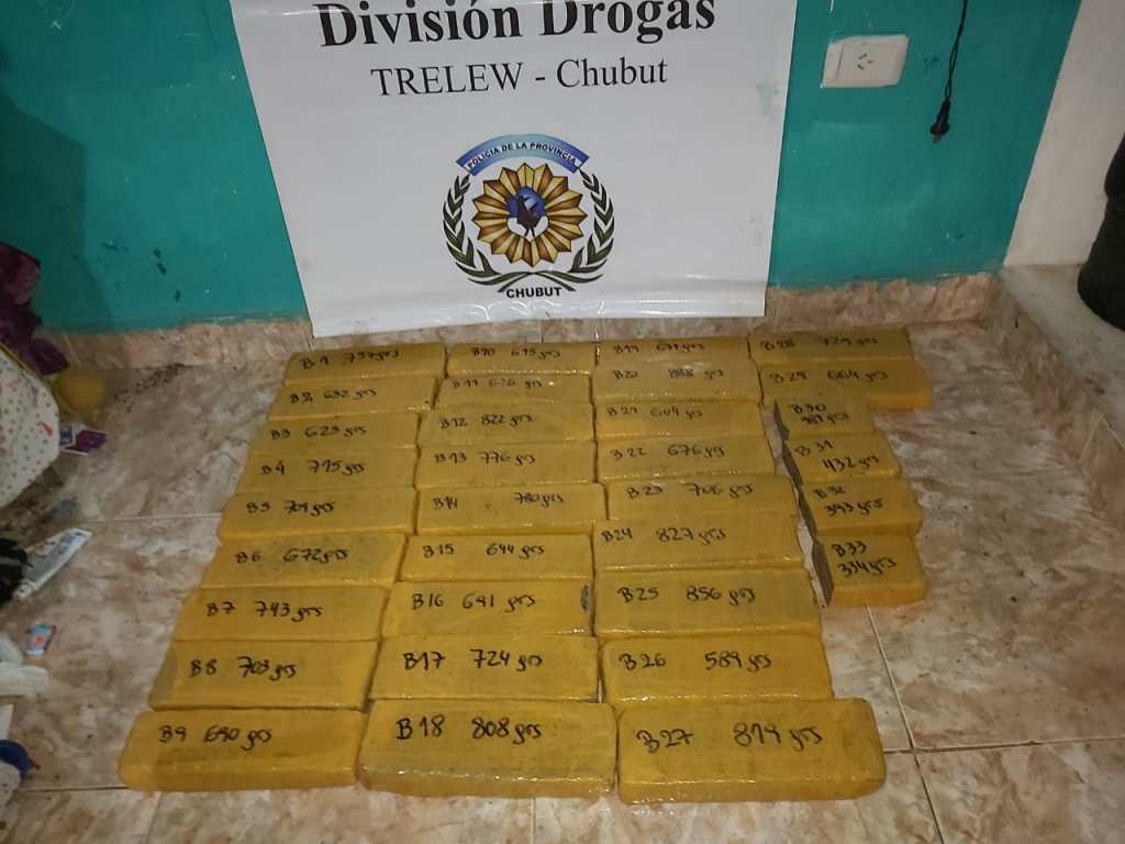 #CHUBUT | SECUESTRAN MAS DE 6 KILOS DE COCAÍNA Y 200 KILOS DE&nbsp;MARIHUANA