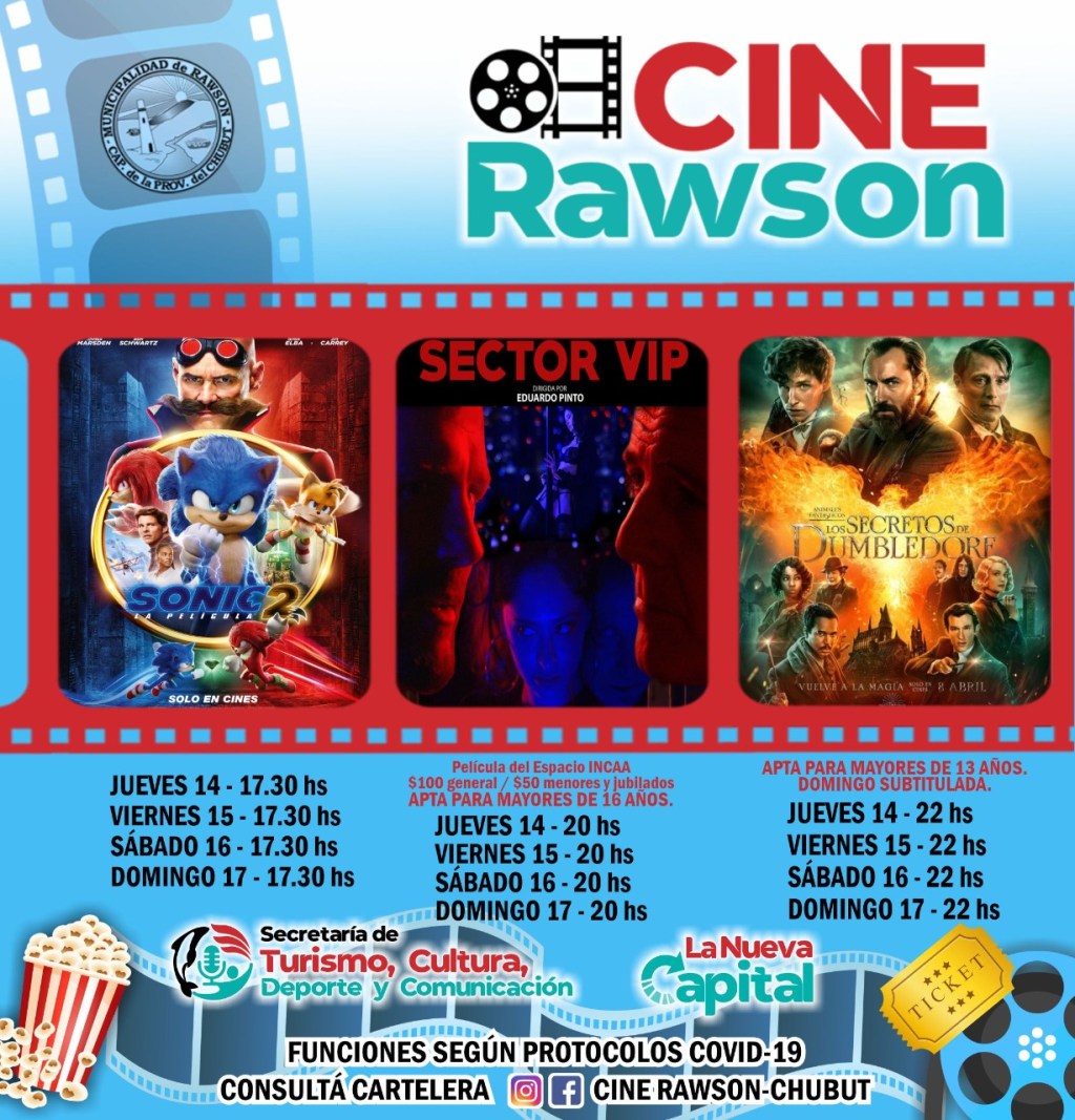 #DATO | Cartelera del Cine Rawson para este fin de semana&nbsp;largo