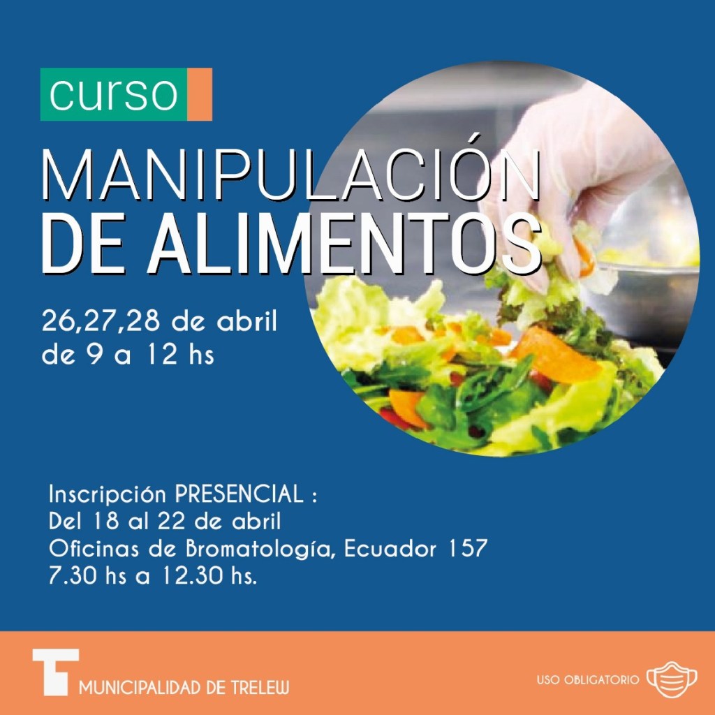 #TRELEW | Comienzan los cursos presenciales de manipulación de&nbsp;alimentos