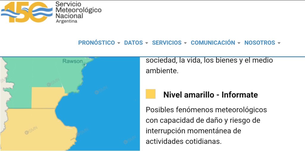 #URGENTE | ALERTA AMARILLA POR LLUVIAS EN EL SUR DE&nbsp;CHUBUT
