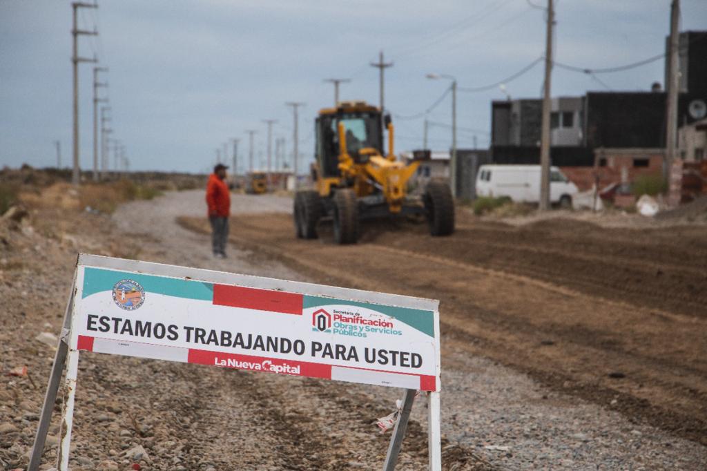 #RAWSON | Nivelación de calles en el sector de Tierra para&nbsp;Todos