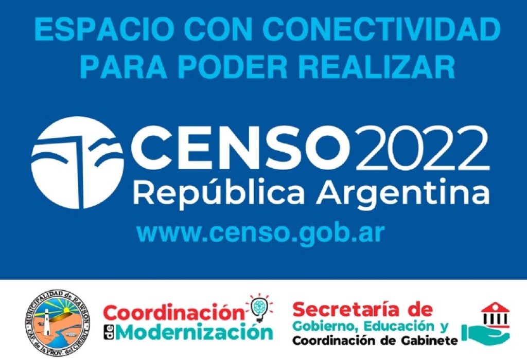Rawson extiende horario del Punto Digital para completar el Censo&nbsp;2022