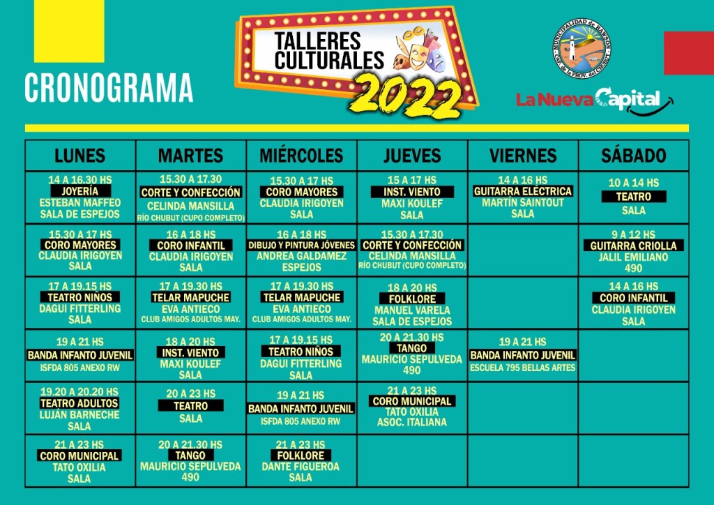 Inscripciones a los Talleres Culturales&nbsp;2022