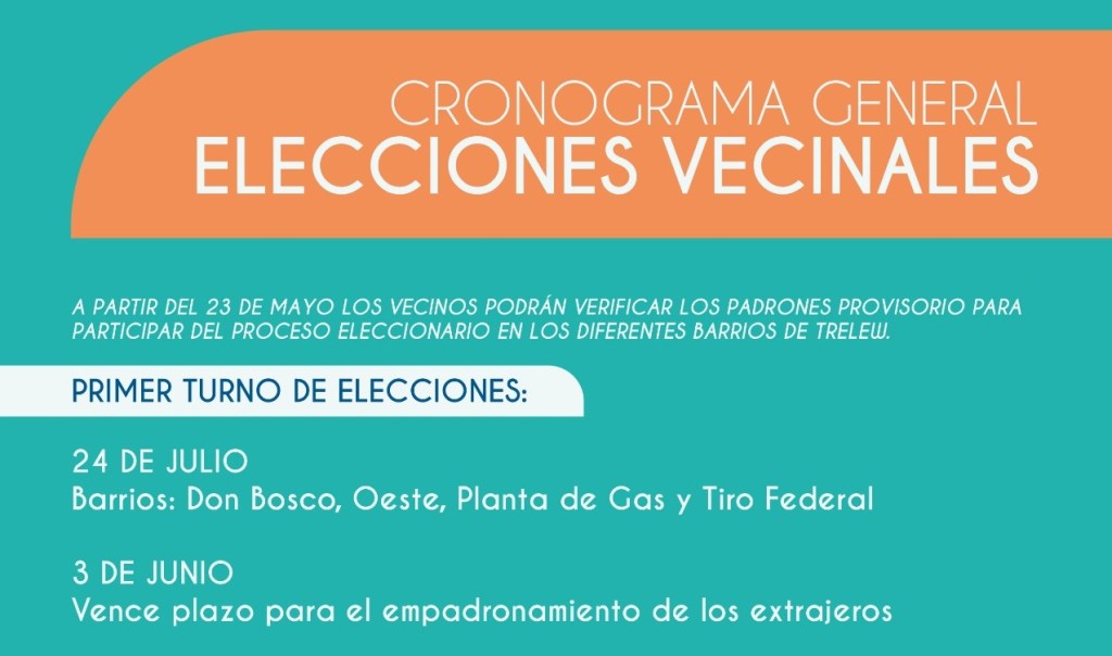 Desde el lunes estarán disponibles los padrones provisorios para las elecciones&nbsp;vecinales