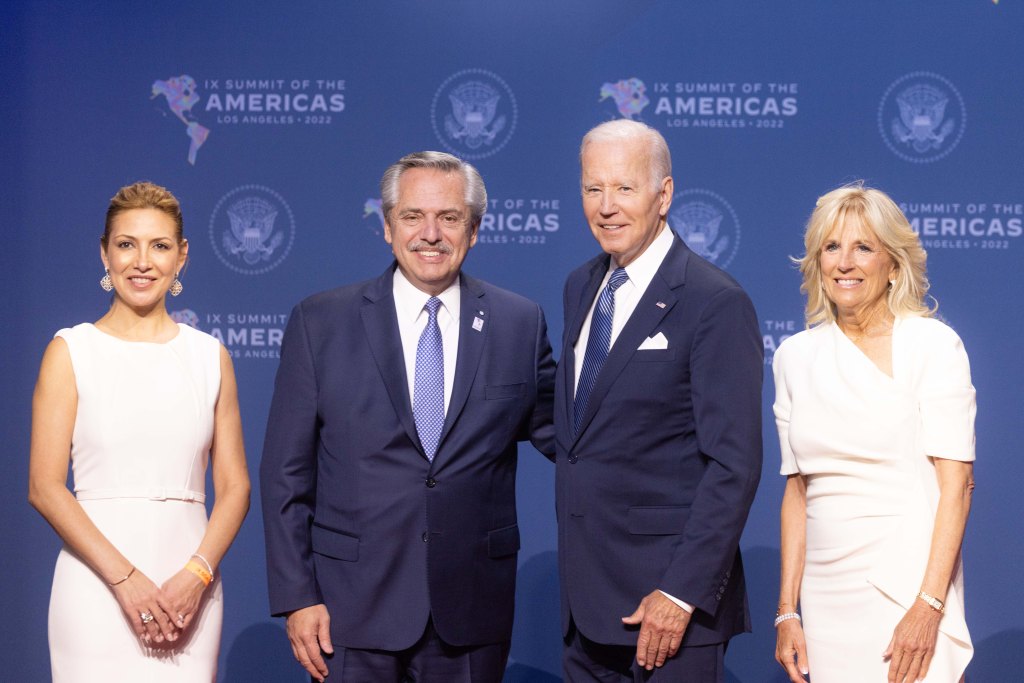Alberto Fernández junto al Presidente de&nbsp;EEUU