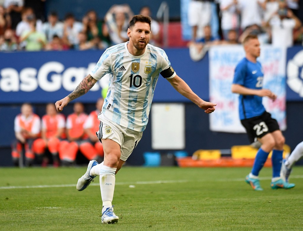 Messi metió 5 goles en la aplastante victoria de Argentina ante&nbsp;Estonia