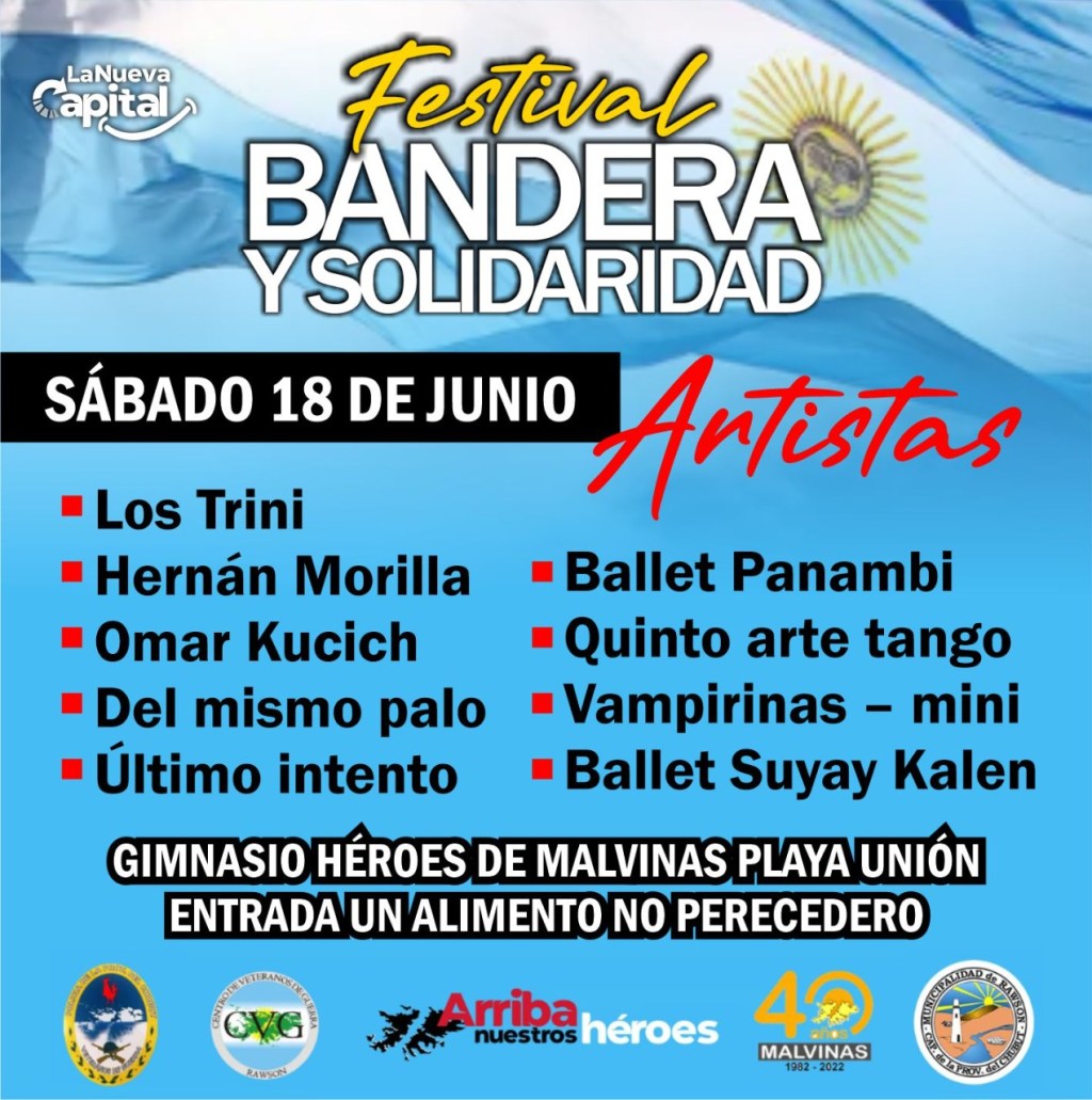 El “Festival Bandera y Solidaridad” contará con más de 25 presentaciones&nbsp;artísticas