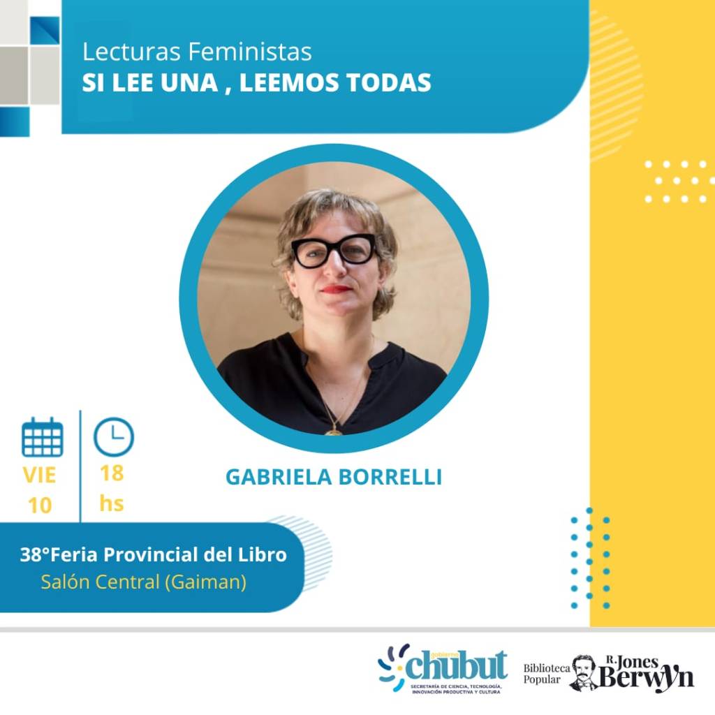 Gabriela Borrelli llega a Chubut para la 38° Feria Provincial del&nbsp;Libro