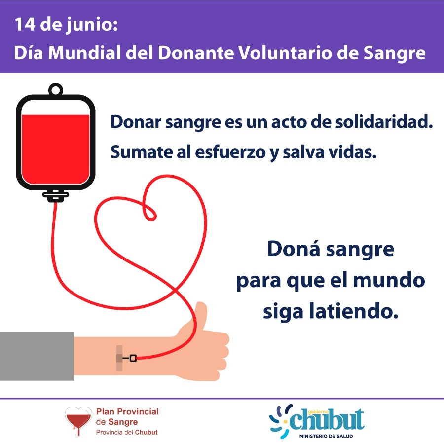Chubut destacó la importancia de la Donación de&nbsp;Sangre