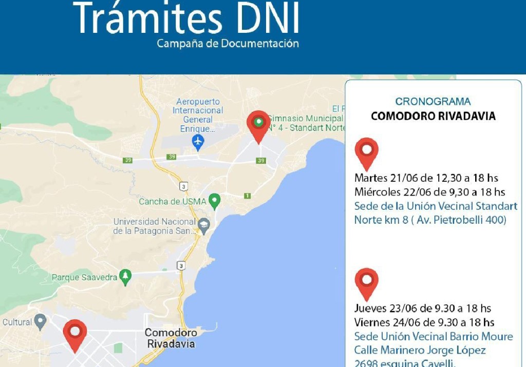 Campaña de documentación en Comodoro&nbsp;Rivadavia