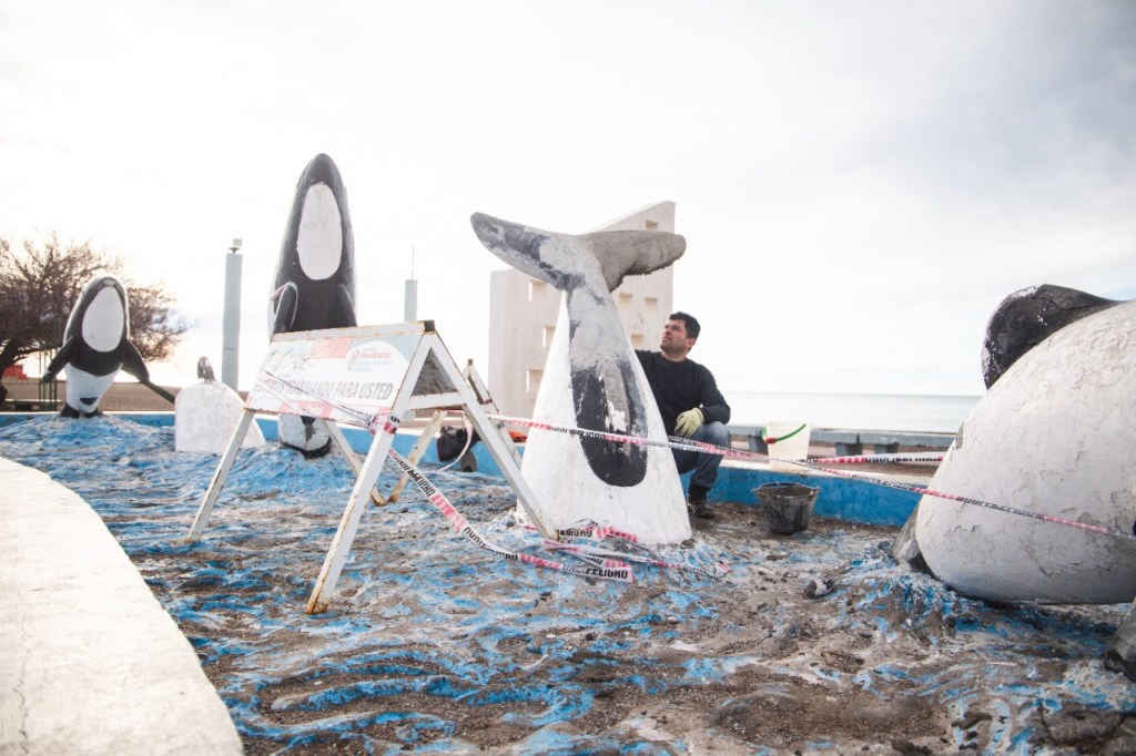Acondicionan el Monumento a Las Toninas y la oficina de Turismo en Playa&nbsp;Unión