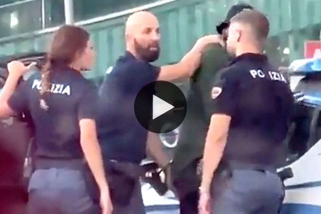 Video: la policía italiana detuvo violentamente a una figura del Milan a punta de pistola y desató el&nbsp;escándalo
