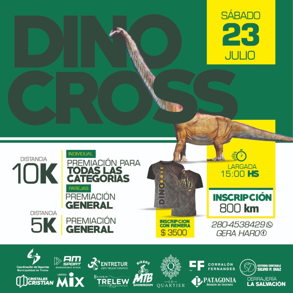 #Dato | Se viene la primera edición del Dino Cross en&nbsp;Trelew