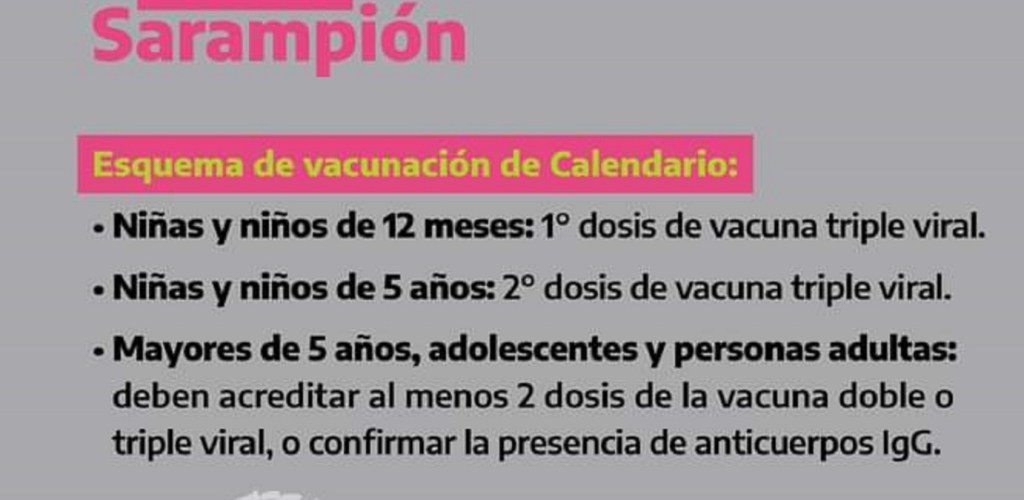 Salud solicitó verificar y completar esquemas de Vacunación contra el Sarampión 