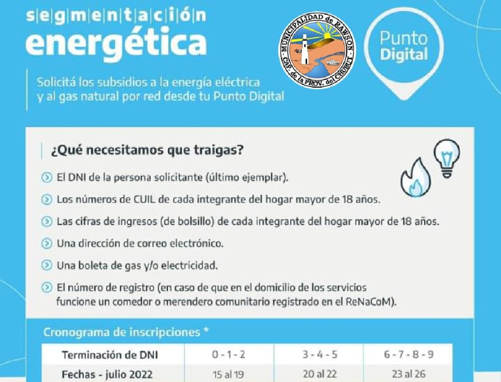 El Punto Digital extendió su horario para que los vecinos puedan acceder a la segmentación energética&nbsp;nacional