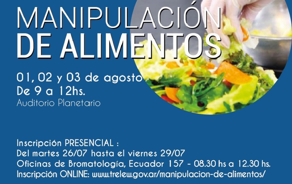 Abren las inscripciones para tres cursos de manipulación de&nbsp;alimentos