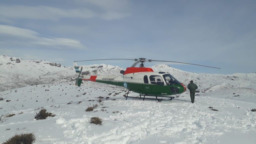 El Gobierno y Gendarmería montaron un operativo aéreo para asistir a familias&nbsp;aisladas